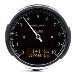 Motogadget ChronoClassic 10 - Analog Omdrejningstæller Med Digital Speedometer